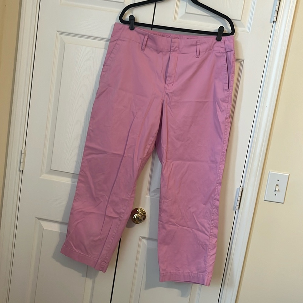 Women's High-Rise Straight Ankle Chino Pants - A New Day Light Pink size 16